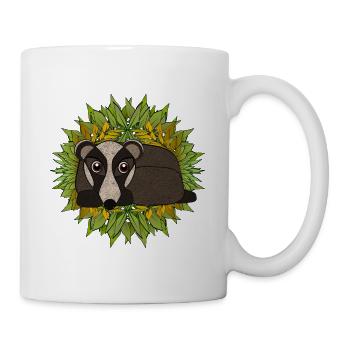 Badger in his den - Mug - white - Right