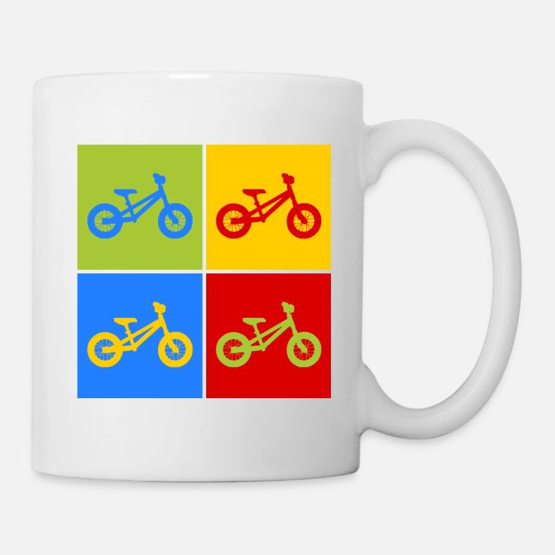 Laufrad Pop-Art - Tasse - Weiß