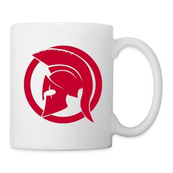 Spartan rouge - Mug blanc - blanc - Droite