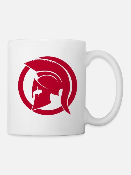 Spartan rouge - Mug blanc - blanc