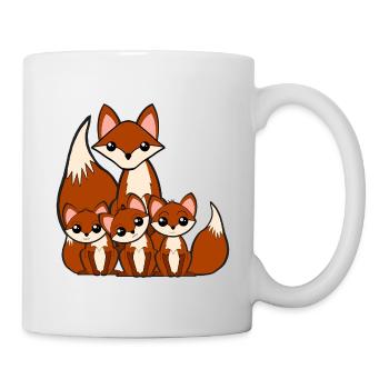 Mrs. Foxworthy und ihre Jungen - Tasse - Weiß - Rechts