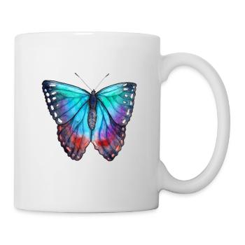 Blue butterfly - Mug - white - Right