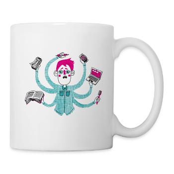 Multi-tâches - Mug blanc - blanc - Droite