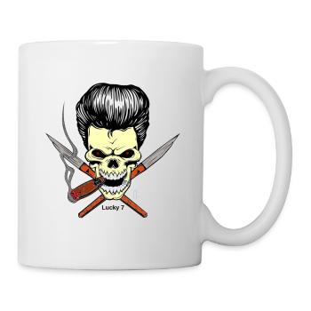 Tête de crâne - Mug blanc - blanc - Droite