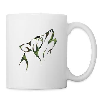 Loup Camouflage Animal Nature Wilderness Predator Shirt - Mug blanc - blanc - Droite