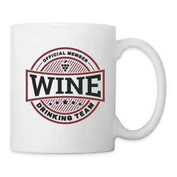 Cadeau d'équipe de vin de vin - Mug blanc - blanc - Droite
