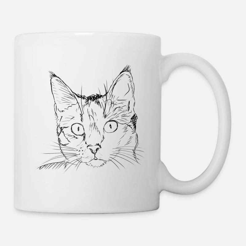 chat - Mug blanc - blanc