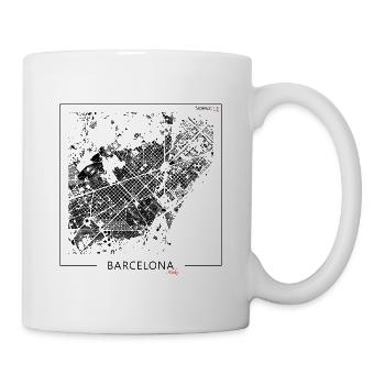 Black plan Barcelona Figureground Diagram - Mug - white - Right
