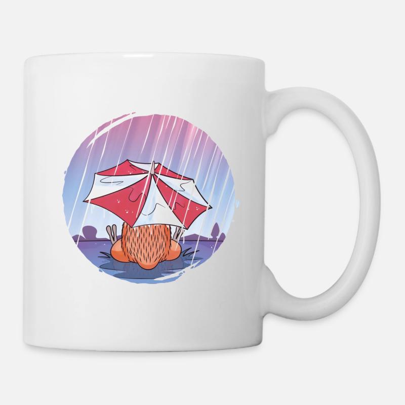 Kiwi jour de pluie - Mug blanc - blanc