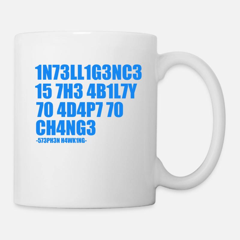 Stephen Hawking citation de renseignement - Mug blanc - blanc