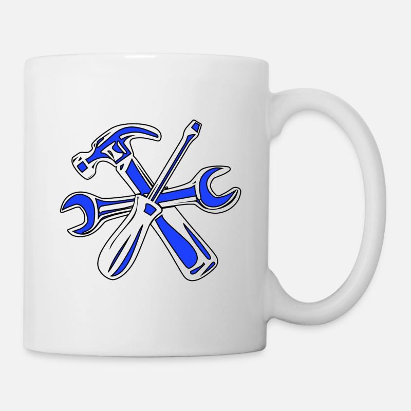 Outil de tournevis marteau artisan - Mug blanc - blanc