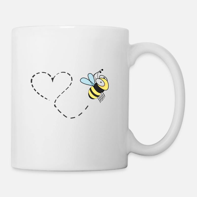 Biene Herz - Tasse - Weiß