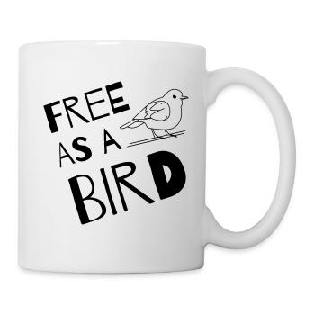 Free as a Bird - Tasse - Weiß - Rechts