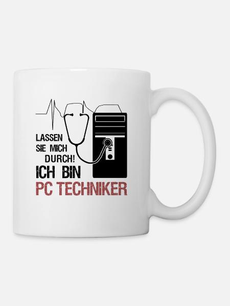 PC Techniker Stetoskop IT Systemtechniker Geschenk - Tasse - Weiß