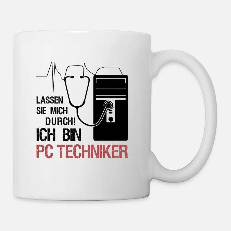 PC Techniker Stetoskop IT Systemtechniker Geschenk - Tasse - Weiß