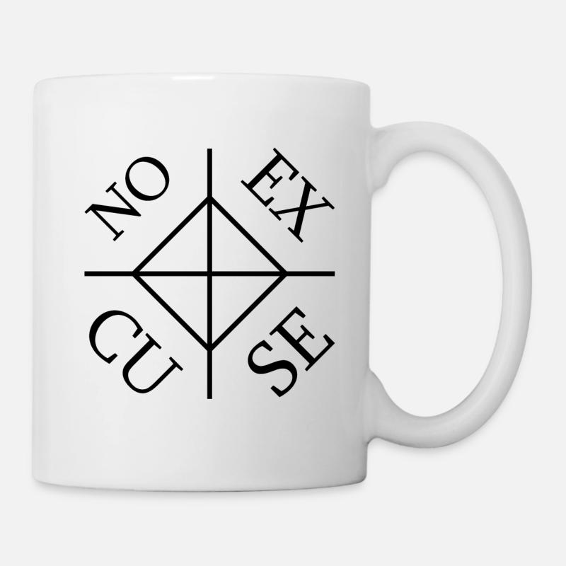NO EXCUSE - Mug blanc - blanc
