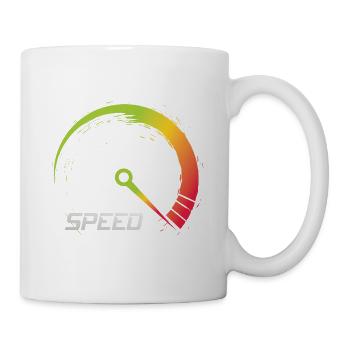 Speed Tacho Turbo Boost Ladedruck Geschenk Tuning - Tasse - Weiß - Rechts