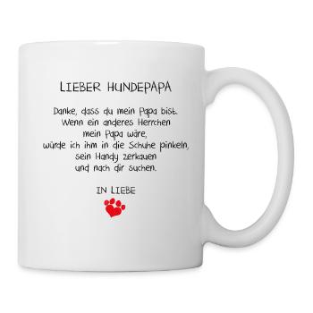 lieber hundepapa - Tasse - Weiß - Rechts
