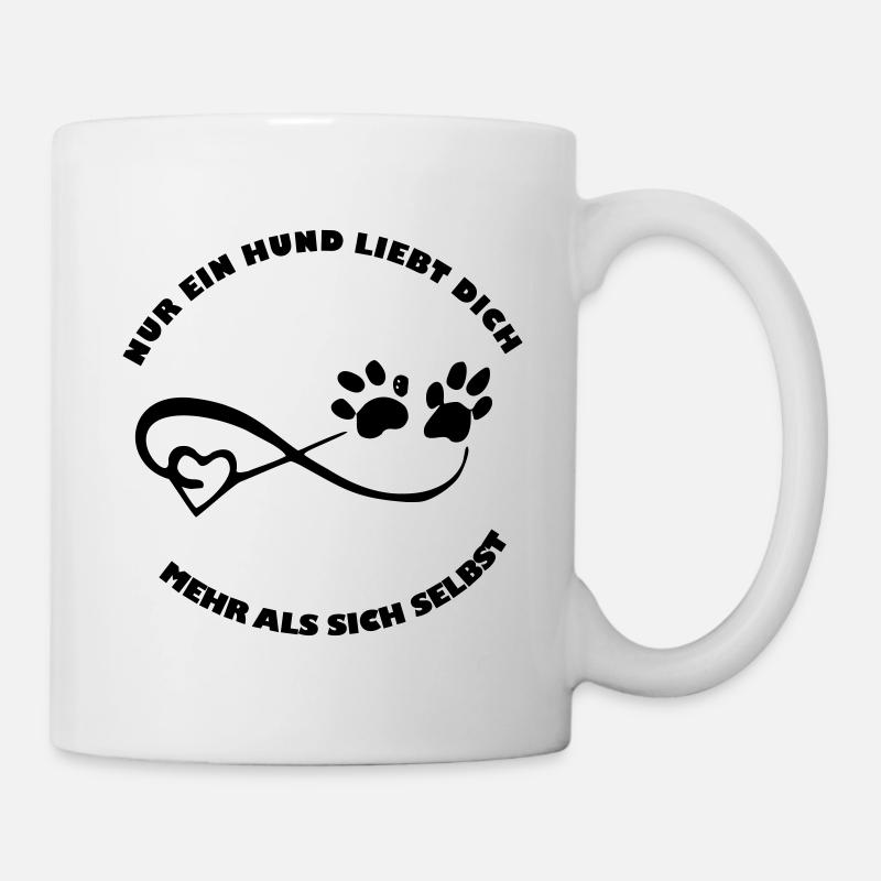 patte de coeur infinie disant chien - Mug blanc - blanc