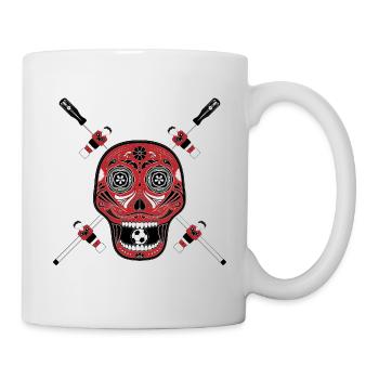 Kicker Skull Table Football Gift Gift Idea - Mug - white - Right