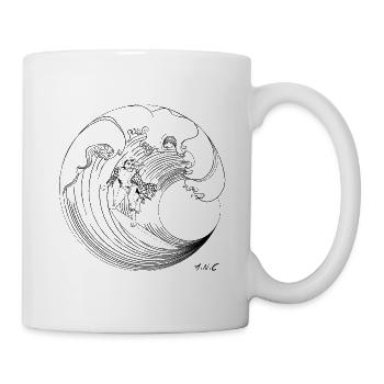 Living la vida Aloha BW - Mug - white - Right