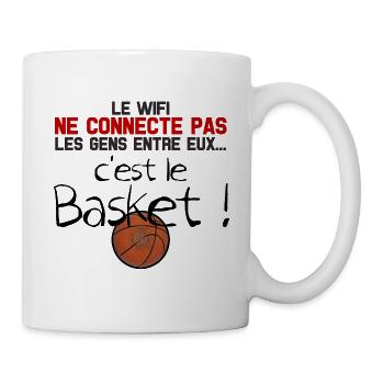 citation basket humour wifi connecte gens basketba - Mug blanc - blanc - Droite