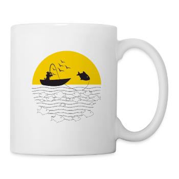 Fishing fishing fishing spot bait gift trout - Mug - white - Right