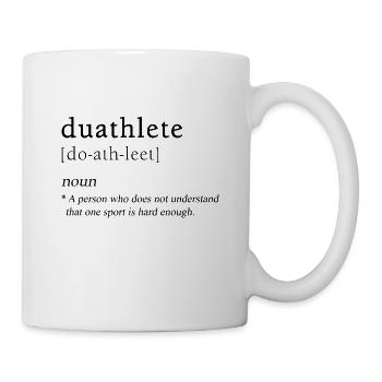 Duathlon Sport Geschenkidee für Duathleten - Tasse - Weiß - Rechts