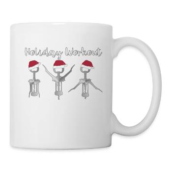 Christmas Corkscrew Holiday Workout - Mug - white - Right