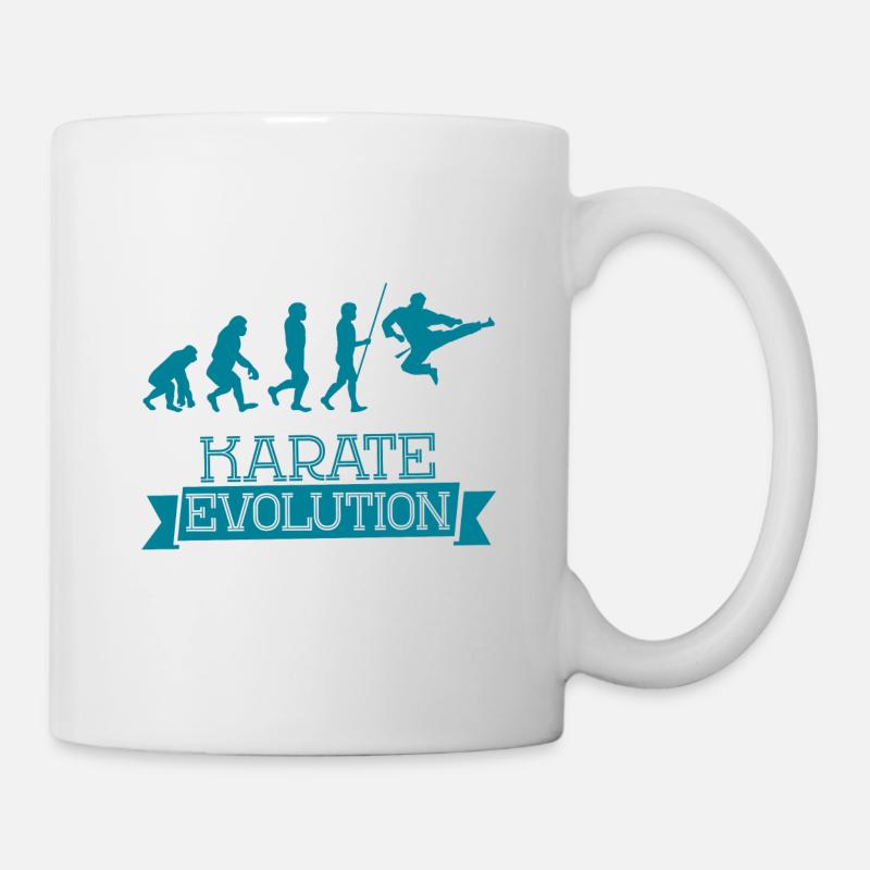Évolution du karaté - Mug blanc - blanc