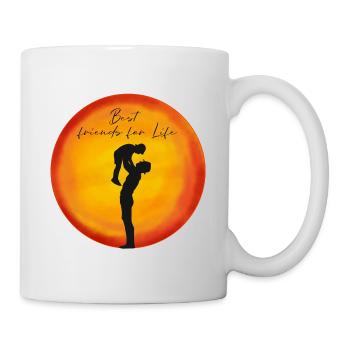 Les meilleurs amis pour la vie - Les pères et le soleil du fils - Mug blanc - blanc - Droite