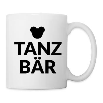 Tanzbär Party Disco tanzen Tänzer Spruch Geschenk - Tasse - Weiß - Rechts