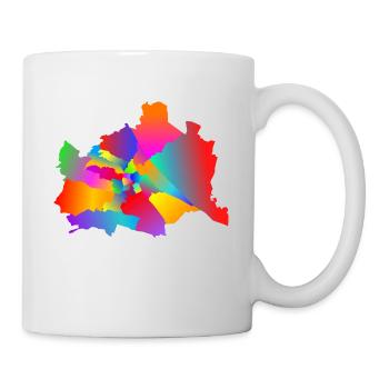 buntes Wien, tolerantes Wien, Wiener Bezirke - Tasse - Weiß - Rechts