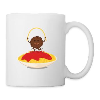 L’heureux boulet de viande - Mug blanc - blanc - Droite