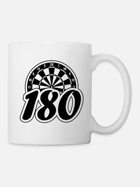 Dartboard 180 Darts Dart Darts Darts Player - Mug - white