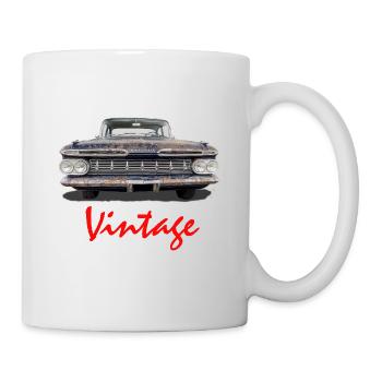 Vintage car red - Mug - white - Right