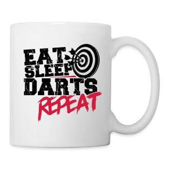 Eat Sleep Darts Repeat - Mug blanc - blanc - Droite