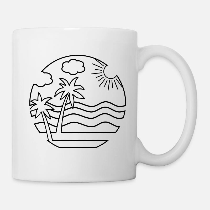 Plage - Mug blanc - blanc