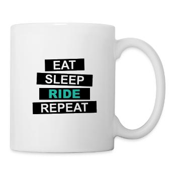 Eat Sleep Ride Repeat - Mug blanc - blanc - Droite