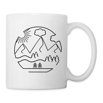 Berge - Tasse - Weiß - Rechts