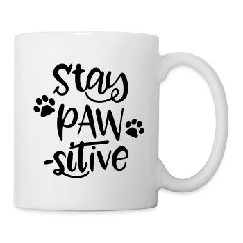 Stay PAW positive gift idea - Mug - white - Right