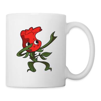 dancing rose flower - Mug - white - Right