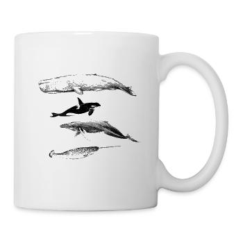 Baleine bleu baleine cachalot baleine à bosse cadeau océan - Mug blanc - blanc - Droite