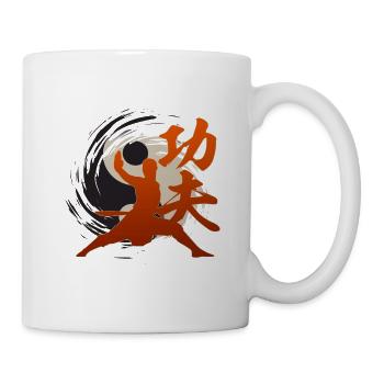 Kung Fu Yin Yang Ninja Shaolin Kampfkunst - Tasse - Weiß - Rechts