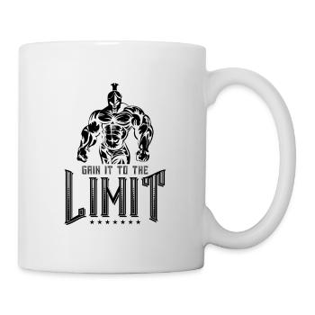 spartan fitness saying muscles - Mug - white - Right