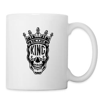 Couronne de crâne squelette roi - Mug blanc - blanc - Droite
