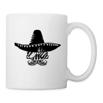 chapeau sombrero squelette mexique - Mug blanc - blanc - Droite