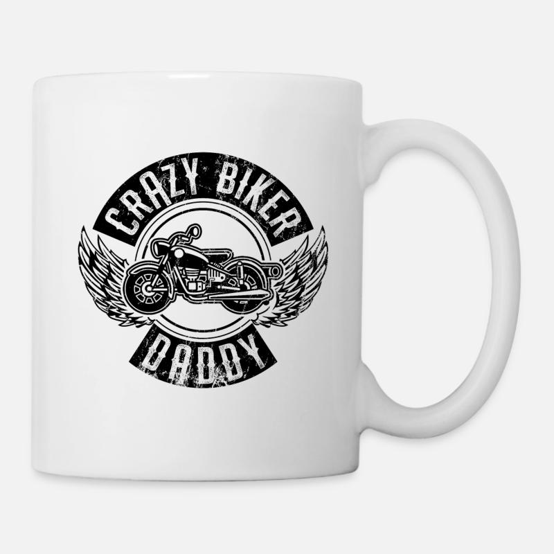 dice papà motociclistico - Tazza - bianco