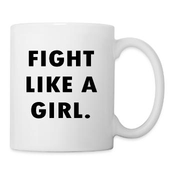 Fight like a Girl Fuck Cancer - Mug - white - Right