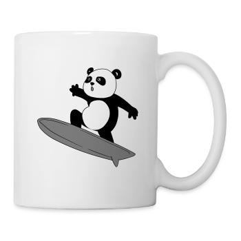 Panda Surfer - Tasse - Weiß - Rechts